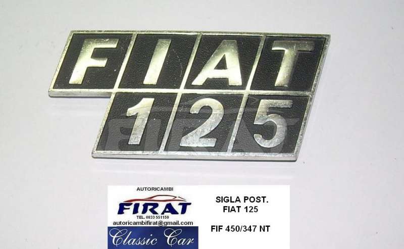 SIGLA FIAT 125 POST.